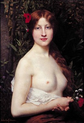 Fleurs des champs, Demi nude,oil paintings from photos