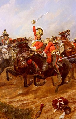 Life Guards Charging At The Battle Of Waterloo