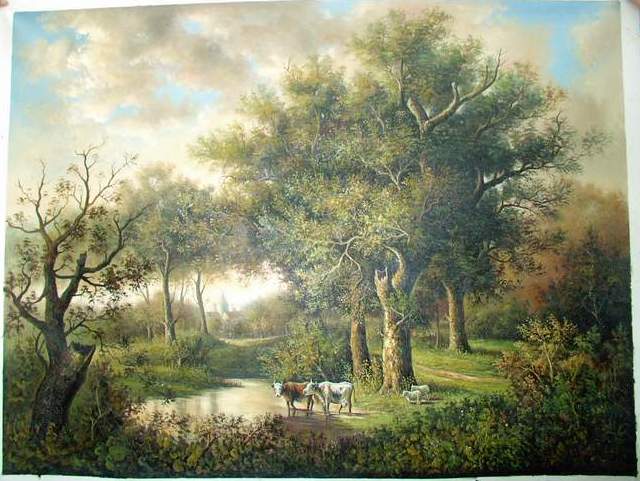 Still life painting oil painting on canvas Landscape oil painting