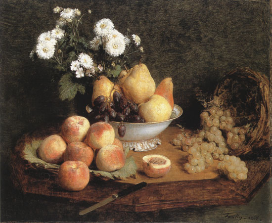 Flowers and Fruit-Henri Fantin-Latour