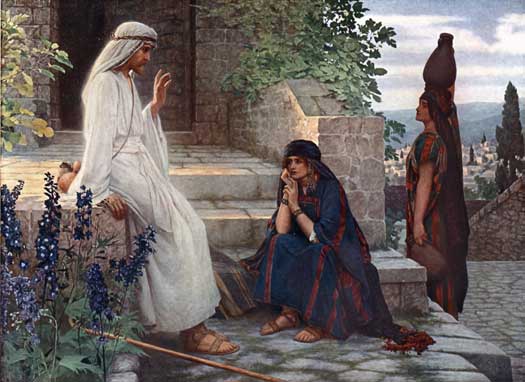 Christ at Bethany (House at Bethany), Herbert G. Schmalz