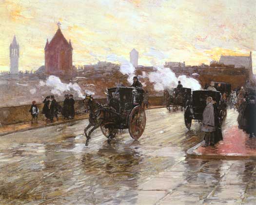 Clearing Sunset, Boston, Childe Hassam