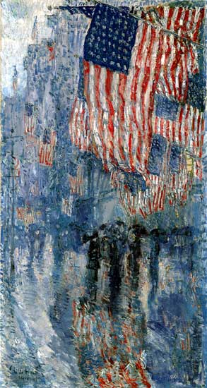 Fifth Avenue in the Rain, Childe Hassam