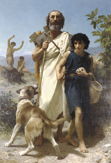 Homer and his Guide, William-Adolphe Bouguereau