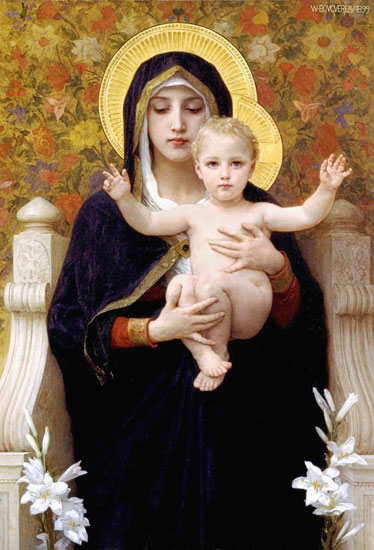 Madonna of the Lilies, William-Adolphe Bouguereau