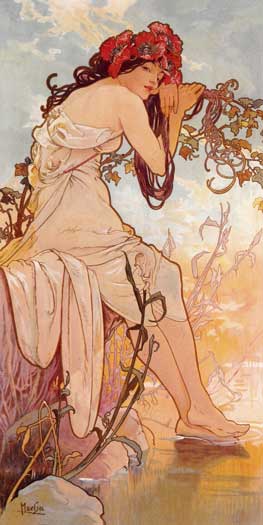 Summer, Alphonse Mucha