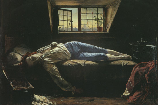 The Death of Chatterton, Henry Wallis