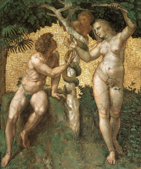 The Fall - Adam and Eve, Raphael