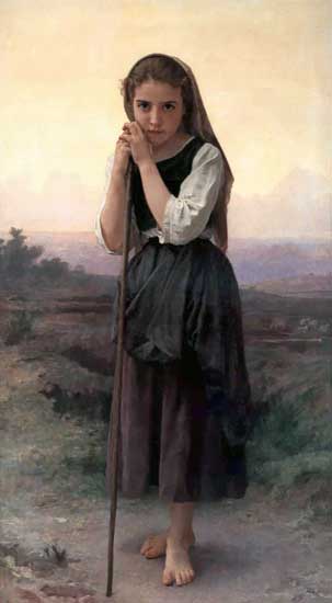 The Little Shepherdess, William-Adolphe Bouguereau