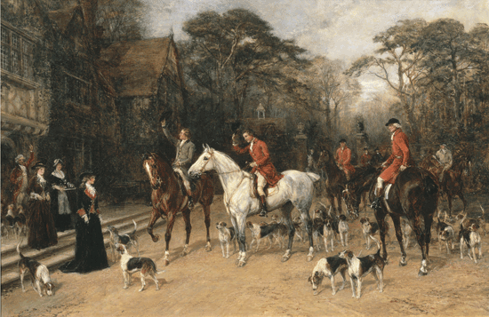 The Meet at the Manor House, Heywood Hardy, canvas