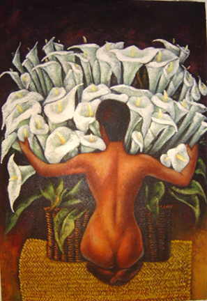 Nude With Calla Lilies