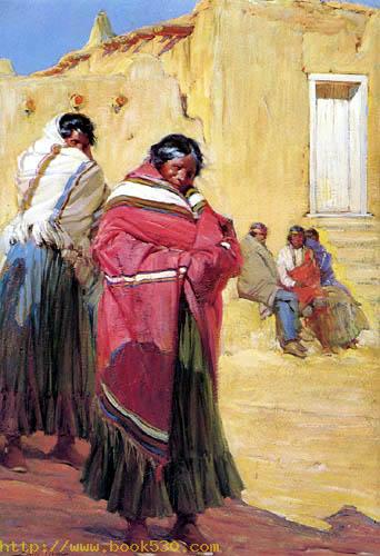 Indians Outside Taos Pueblo