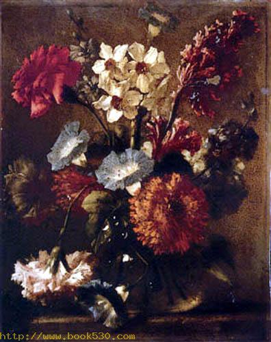 Mixed flowers in a glass vase