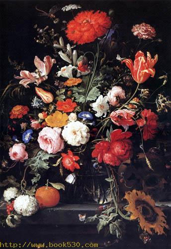 Still life with vase of flowers