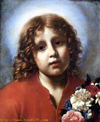 The Jesus child with girdle of flowers