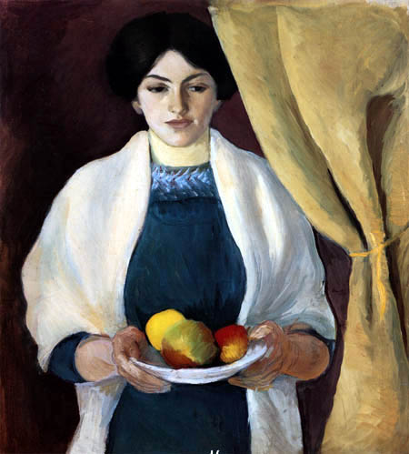 Wife of painter with apples