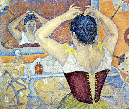 Woman Arranging her Hair