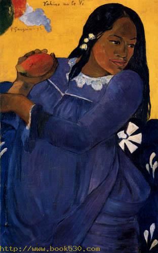 Woman with a mango, Vahine no te Vi