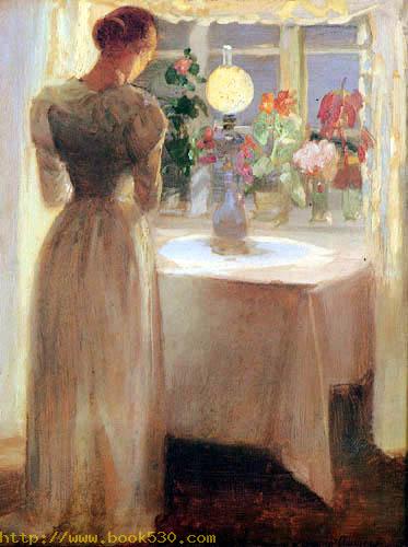 Young Girl with Flowers