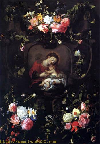 Garland of Flowers with Maria and Child