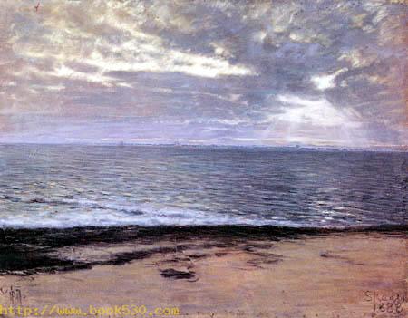 In the morning at the beach, Skagen