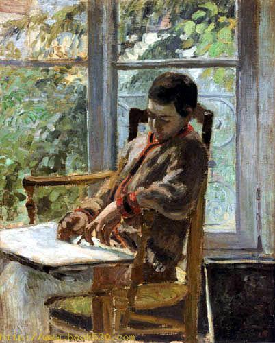 Lucien Pissarro on the chair