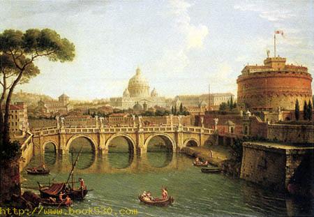 Rome, a view of the Tiber