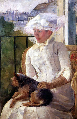 Susan with dog at the balcony