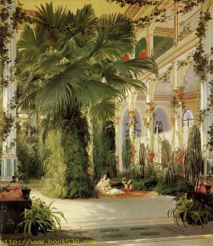 The inside of the palm house