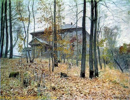 A farm house in the autumn