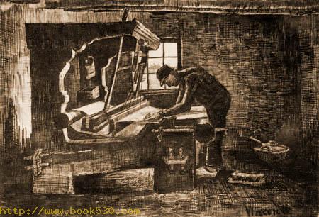 A weaver at the loom