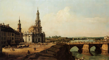 Dresden with a catholic church