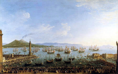 Embarkment of Carlos III in the port of Naples