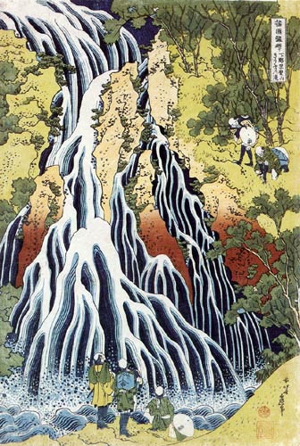 Pilgrims to the cascade Kirifuri in the province of Shimotsuke