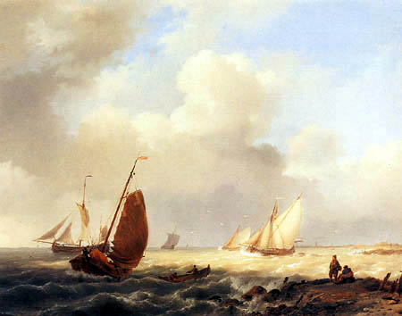 Sailingvessels on a choppy Sea