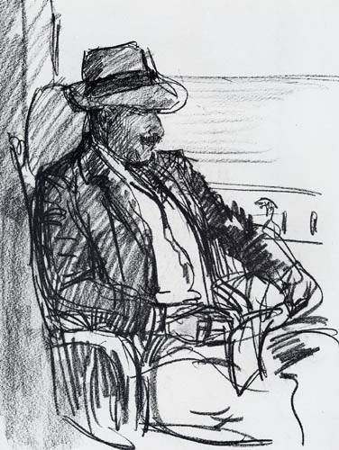 Selfportrait with straw hat