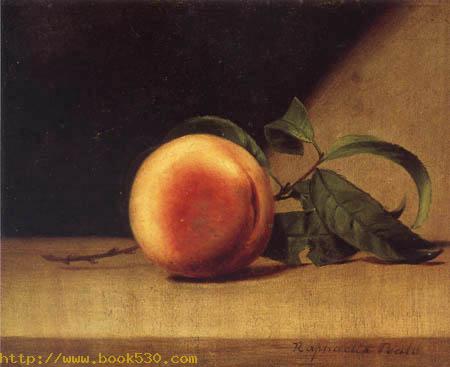 Still life with a peach