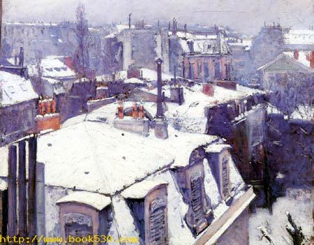 View of roofs under the snow