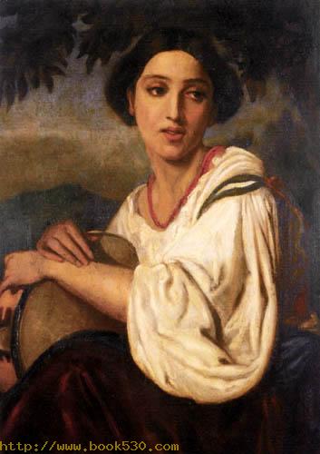 Woman with a tambourine