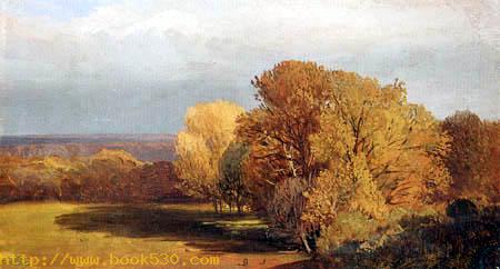 Autumnal park landscape