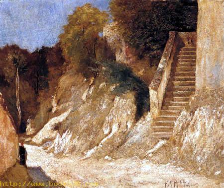 Cliff steps in Montigny sur Mer