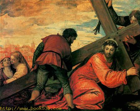 Jesus unter dem Kreuz