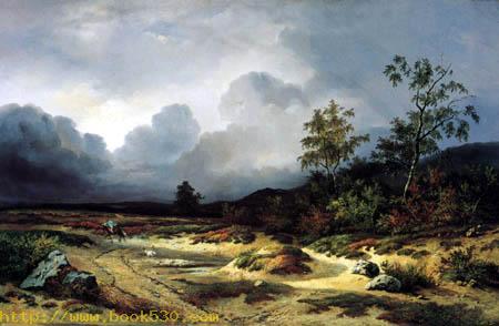 Landscape with rider