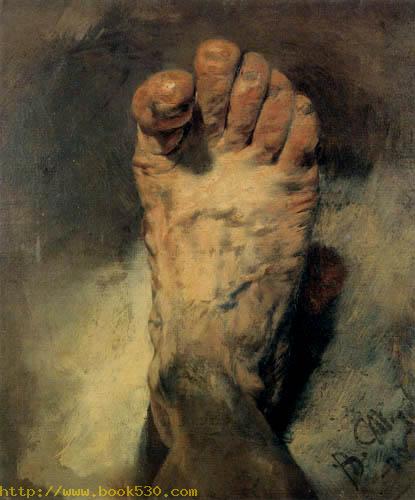 The foot of the artist