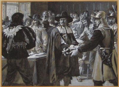 Cromwell dissolving the Long Parliament