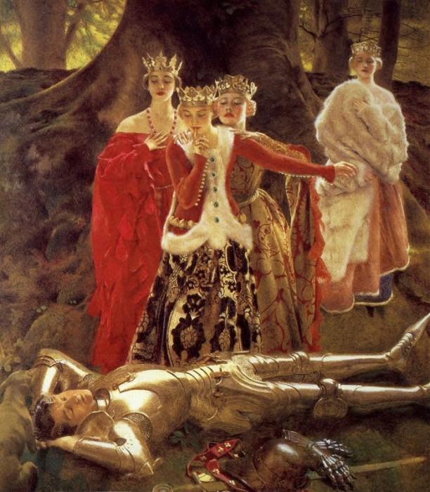 The Four Queens Find Lancelot Sleeping