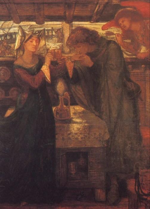 Tristram and Isolde drinking the Love Potion