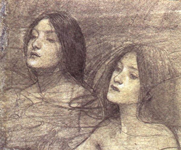 Two Nymphs - study for Hylas and the Nymphs