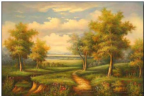 Landscape oil painting