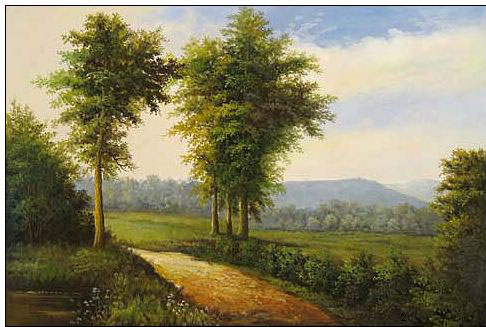 Landscape oil painting